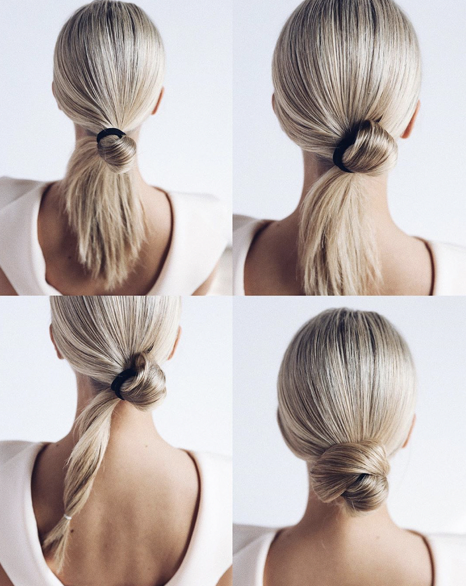 Прическа быстро и легко на длинные Low bun tutorial #bun #lowbun #hairtutorial #hair #easyhair #longhairs Bride hai