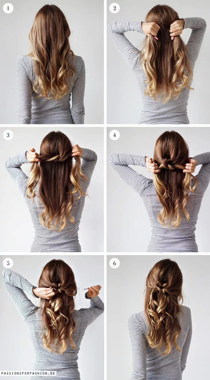 Прическа быстро на длинные волосы фото Hairstyle ideas panosundaki Pin Saç stilleri, Kolay saç modelleri, Saç