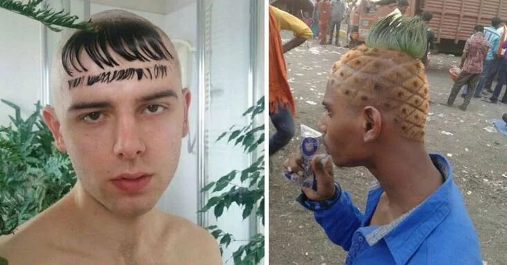 Прическа челка мужская смешная 40 Fun Hairstyles - FunnyFoto Funny pictures, Cool hairstyles, Funny cat picture