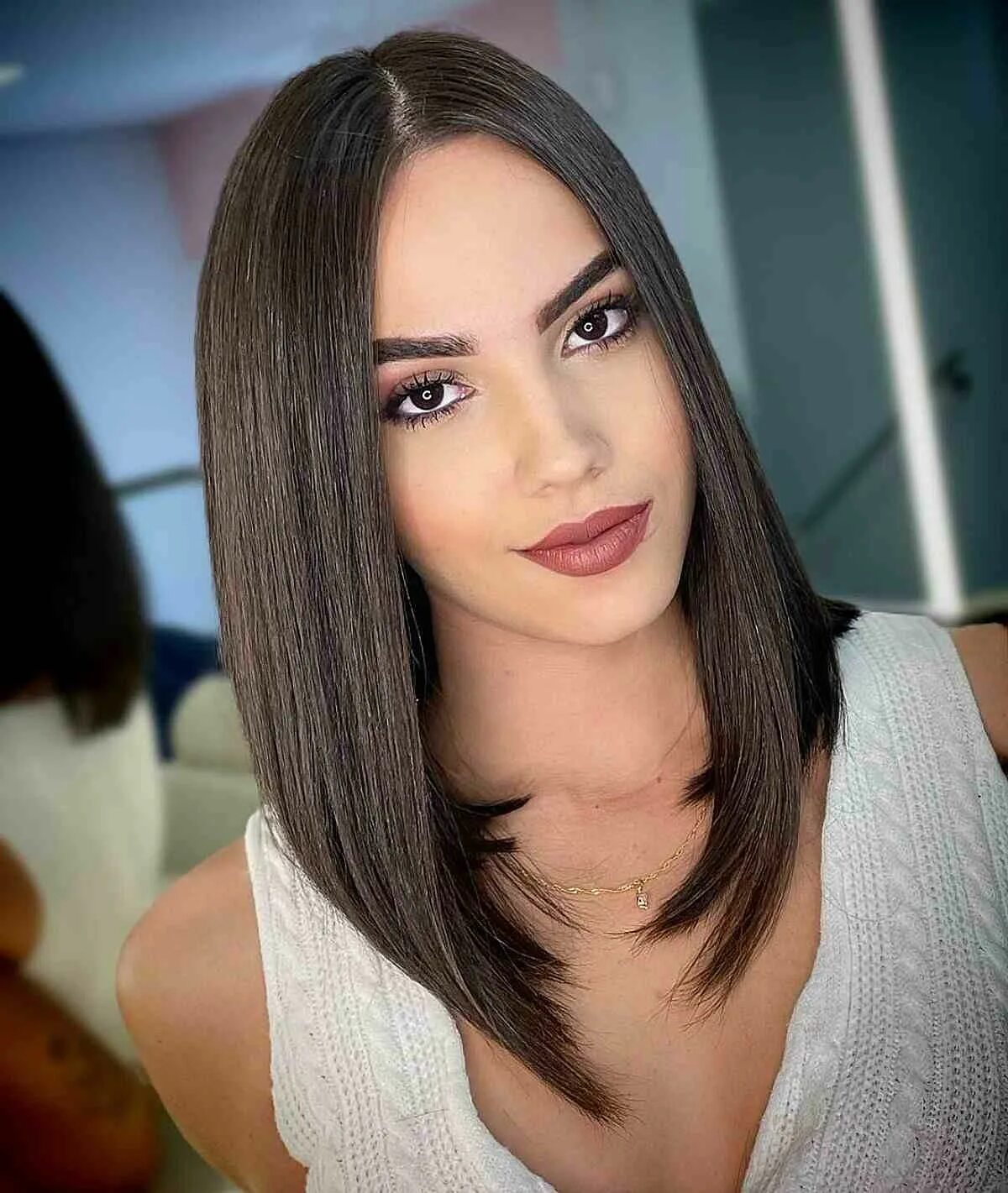 Прическа чуть длиннее каре 51 Sharpest Straight Lob Haircut Ideas for That Ultra Sleek Look Corte estilo bo