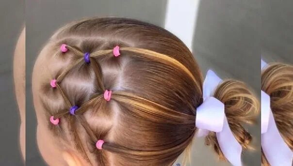 Прическа детская на короткие волосы с резиночками Hairstyles for girls in kindergarten @mampik #пикалёво 2023 МАМОЧКИ Пикалёво Бок