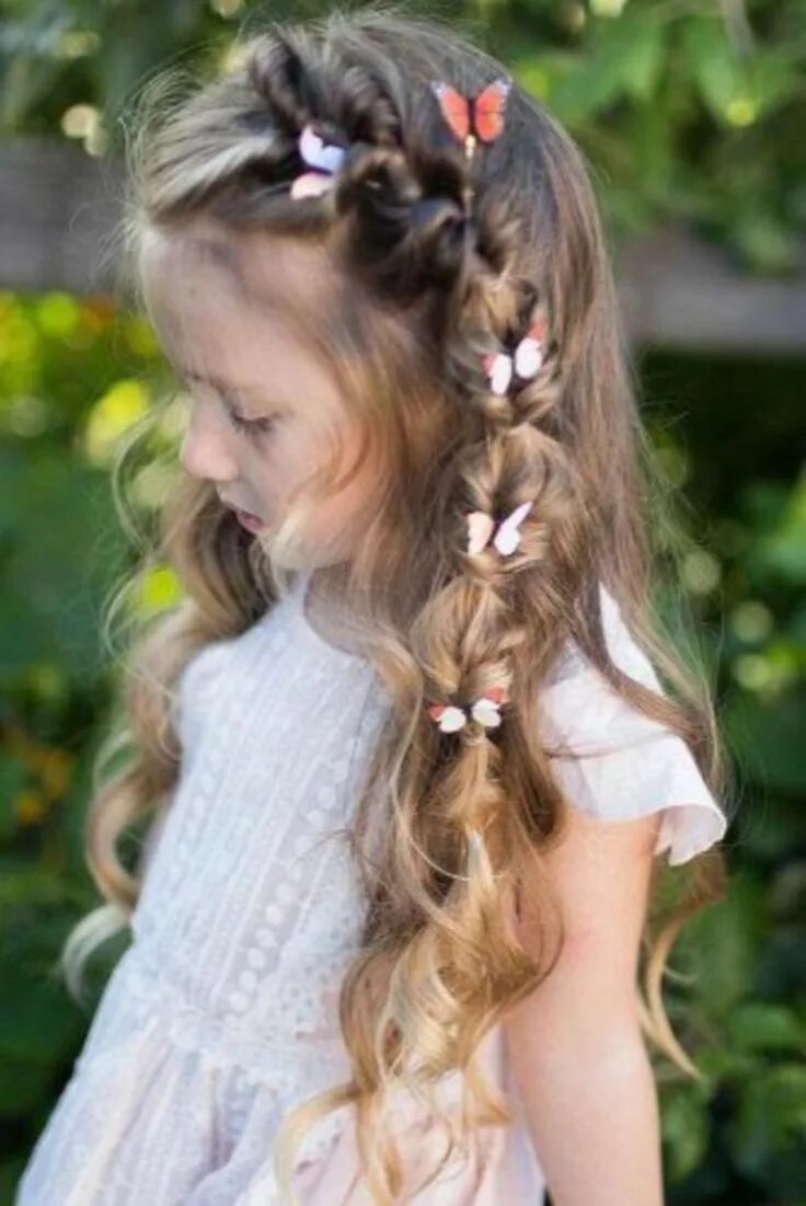 Прическа девочке 7 лет длинные волосы 36 Cute but Simple Hairstyle for Little Girl Hair styles, Little girl hairstyles