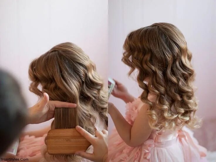 Прическа девочке на длинные волосы кудри Hairstyles - The Most Crazy Hairstyles Flower Girl Dresses - Weddings Curly hair