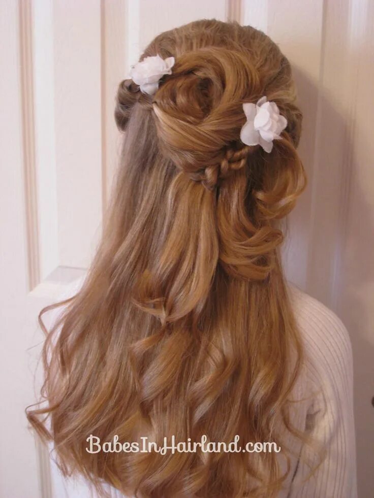 Прическа девочке на свадьбу 8 лет Twisted Flower Girl Hairstyle - Babes In Hairland Peinados para damas de honor, 