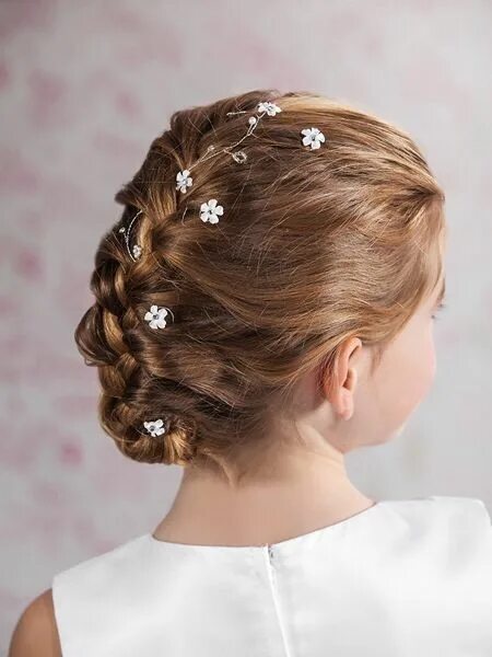 Прическа девочки на свадьбу длинные волосы evening hairstyle for little girls - Best Newest Hairstyle Trends First communio