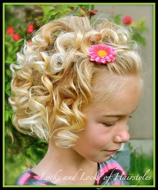 Прическа девочки на выпускной короткие волосы Blogger Curls no heat, Kids hairstyles, Pageant hair