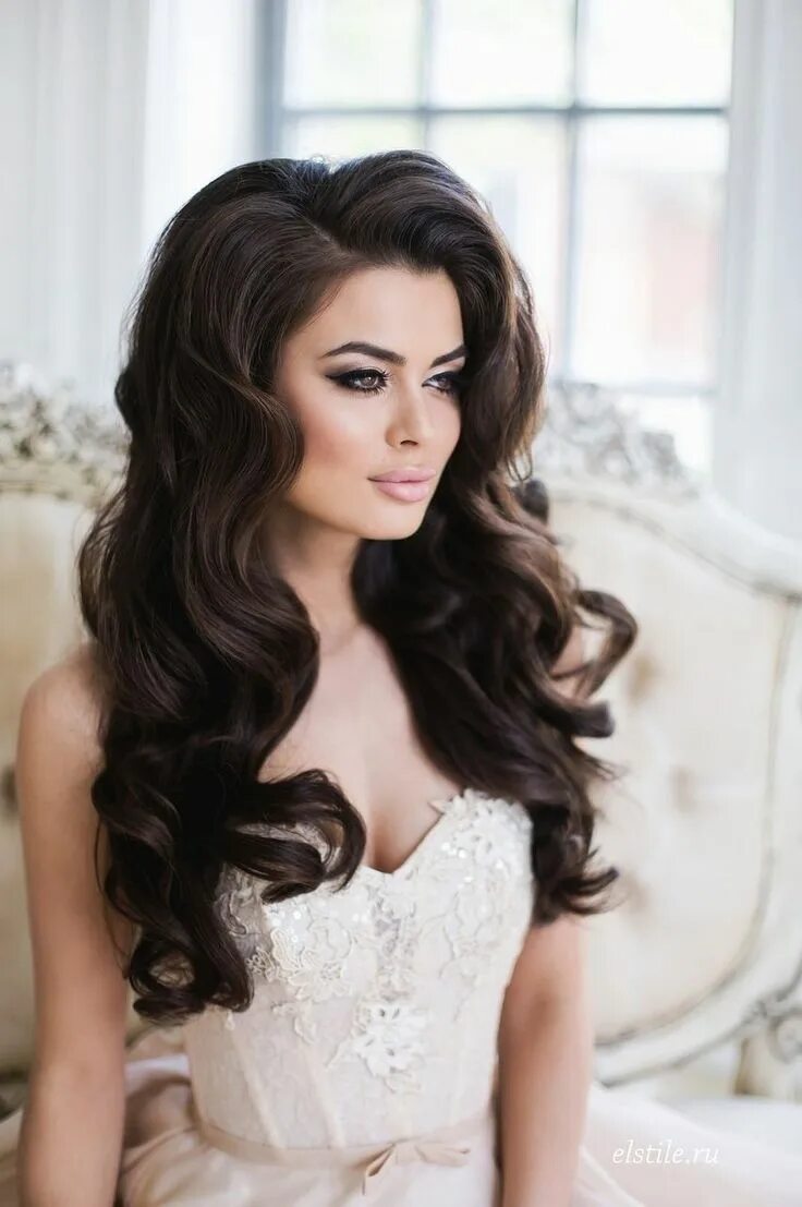 Прическа длинные волосы локоны распущенные Best Wedding Hairstyle Volume Pics Long hair styles, Retro wedding hair, Best we