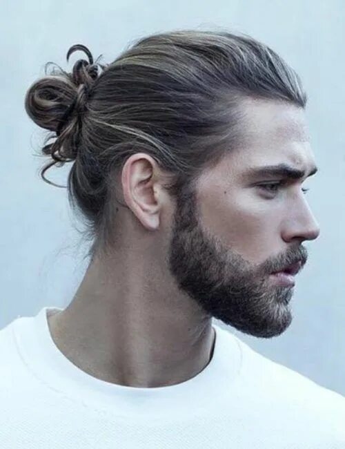 Прическа длинные волосы мужская хвостик website about the world of beautiful hairstyles luxhairstyle Man bun hairstyles,