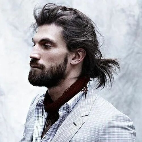 Прическа длинные волосы мужская хвостик Winter Hairstyles for Men: Medium-Length to Long Hairstyles Long hair styles men