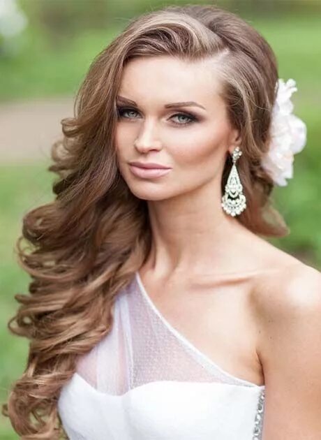 Прическа длинные волосы на бок женская Perfect Long Wedding Hairstyles with Glam 2019 Прически и Красота