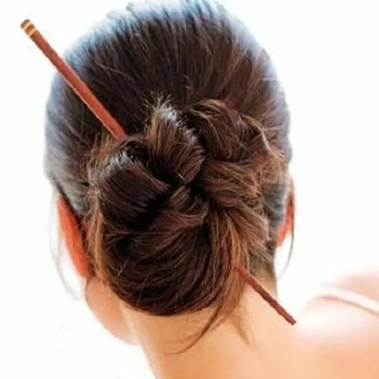 Прическа длинные волосы шпильками 10 Japanese Hairstyles With Sticks - WiseShe Идеи причесок, Прически для густых 