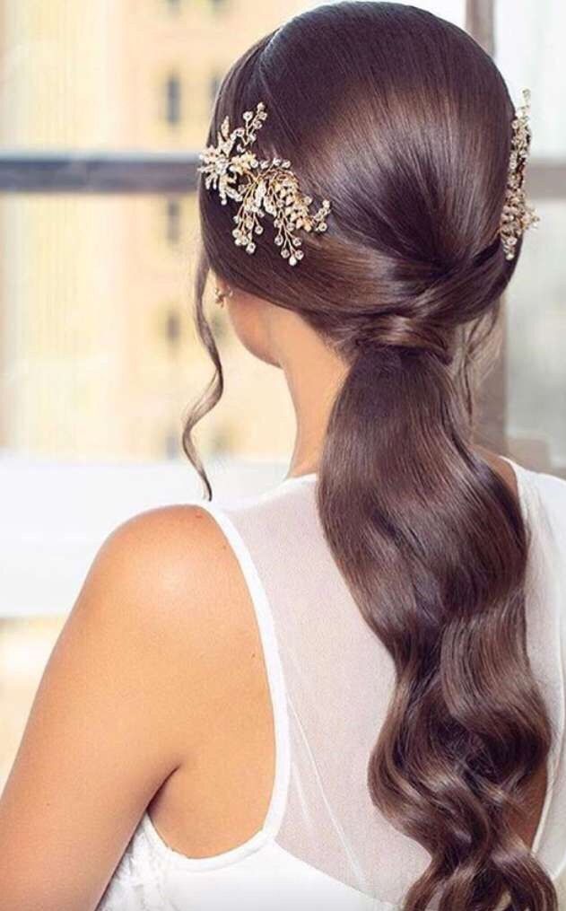 Прическа длинный хвост на свадьбу Pin by i2moon5 on Hair style Wedding hair half, Long hair styles, Daily hairstyl