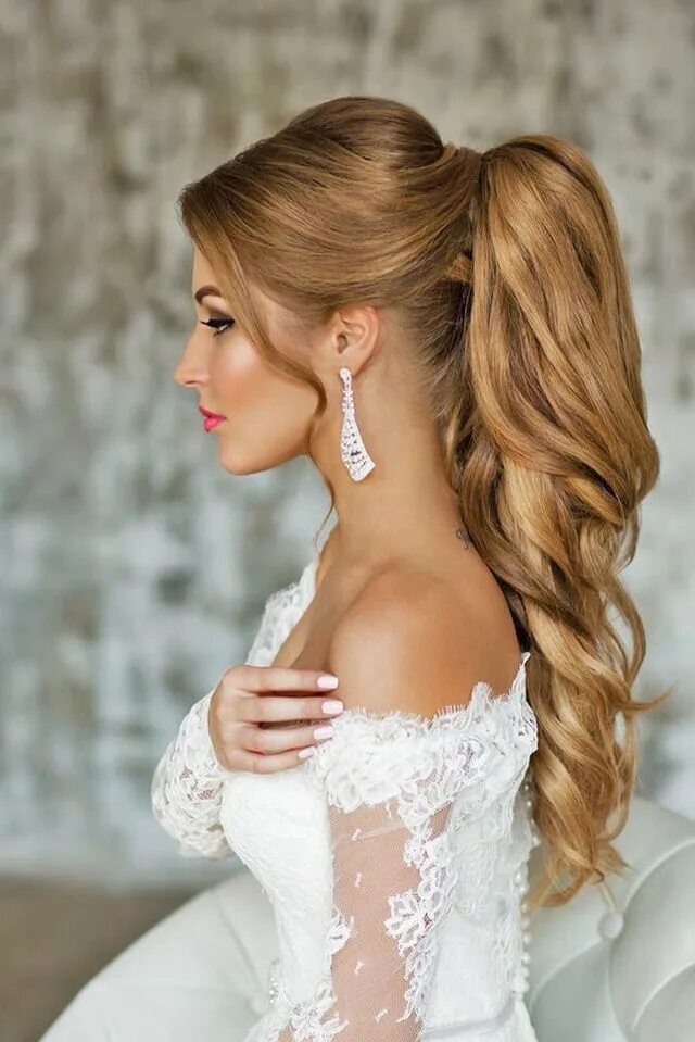 Прическа длинный хвост на свадьбу Had me at hello! Tail hairstyle, Wedding ponytail, Ponytail hairstyles