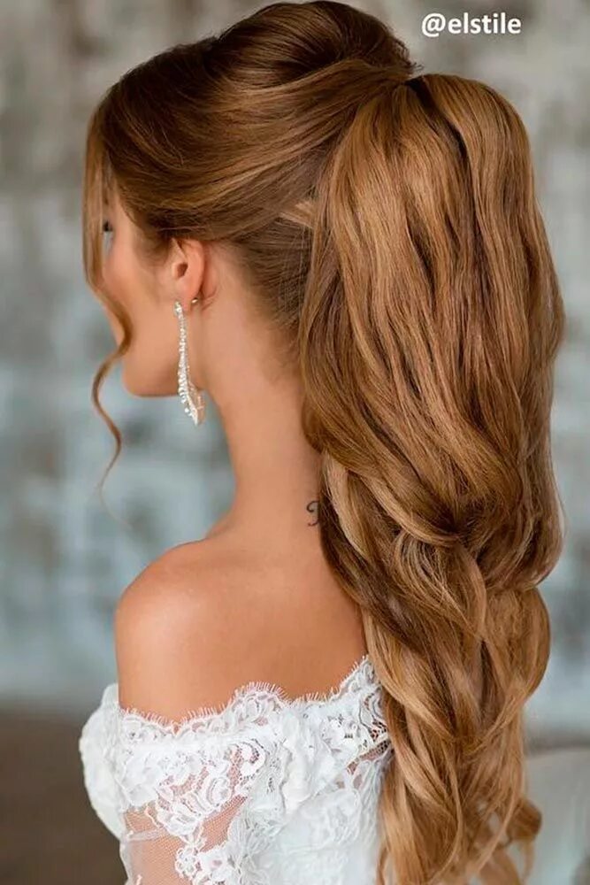 Прическа длинный хвост на свадьбу 39 Romantic Wedding Hair Styles For Your Perfect Look Hair styles, Long hair sty