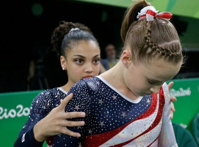 Прическа для акробатики на выступление девочке Olympian Style Inspires Kids - and Some Adults (Published 2016) Gymnastics hair,