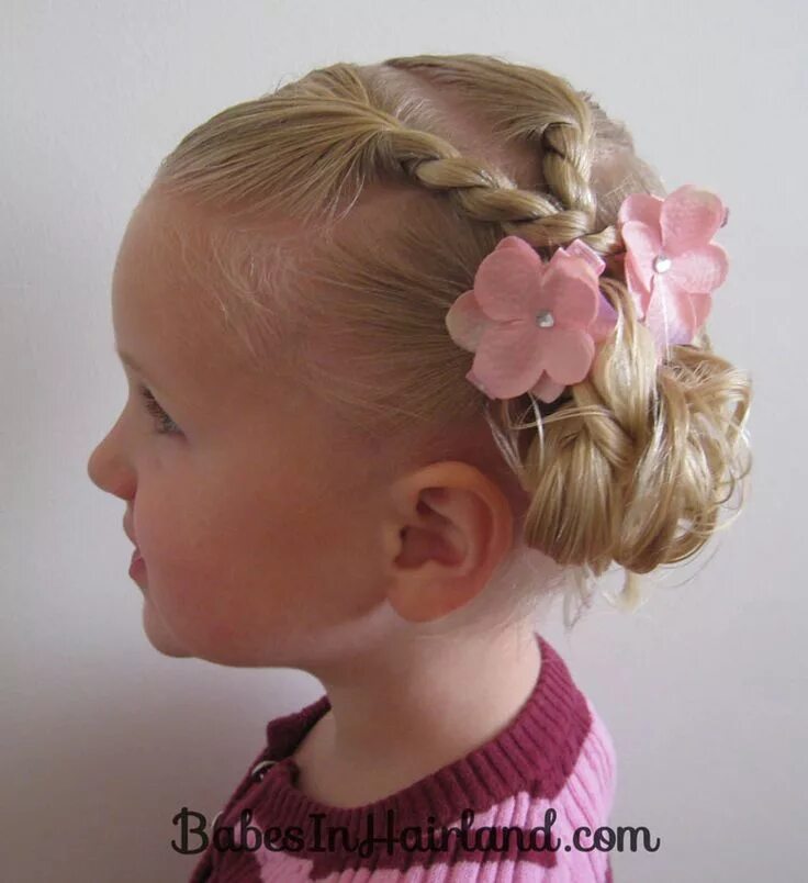 Прическа для детей девочек 3 года Combo Toddler Hairstyle - Babes In Hairland Kids hairstyles, Baby hairstyles, Gi