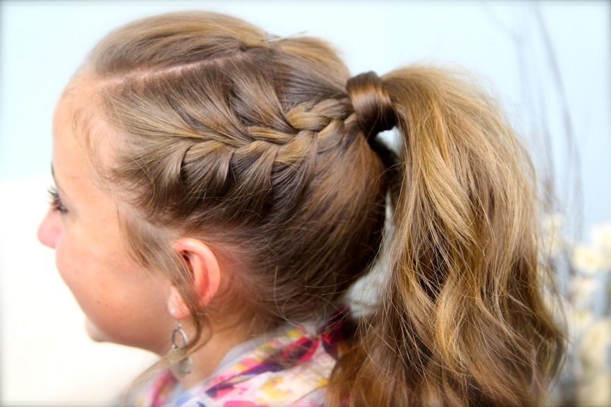 Прическа для девочек хвостики косички Double-Frenchbacks into High Pony Cute Ponytail Ideas Cute girls hairstyles, Che