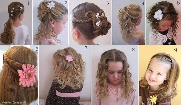 Прическа для девочки 6 класс Прически для девочек. Hair styles, Flower girl hairstyles, Little girl hairstyle