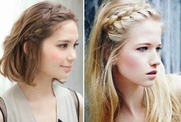 Прическа для девочки чтобы убрать челку Pin on Wedding hairstyles Braids for short hair, Girls school hairstyles, Medium