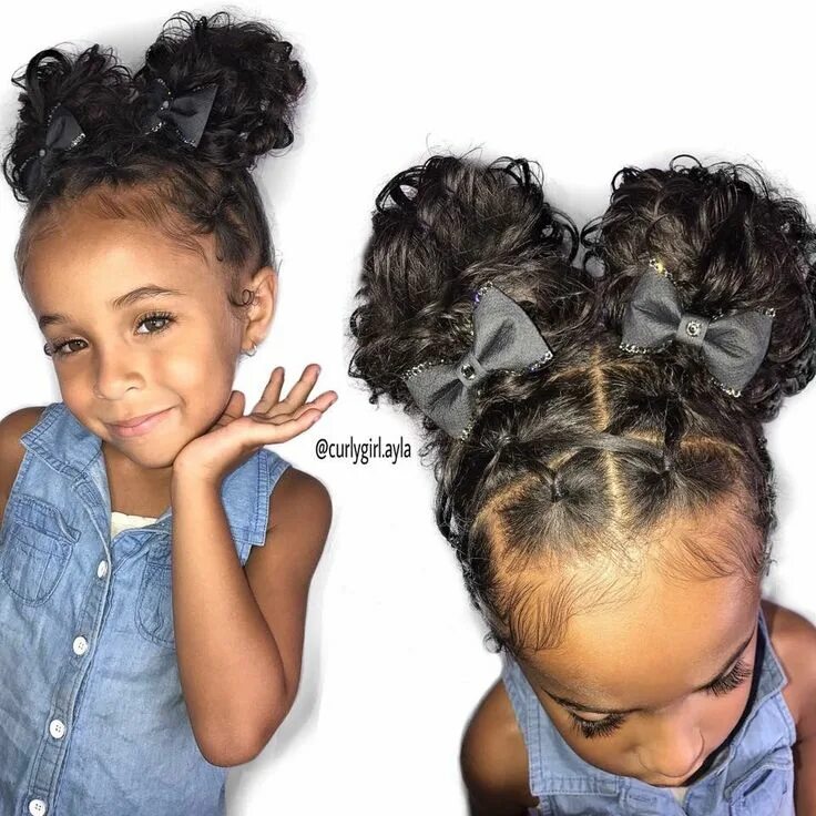 Прическа для девочки два пучка Pin on Braids and Fades Kids curly hairstyles, Baby hairstyles, Girl hair dos