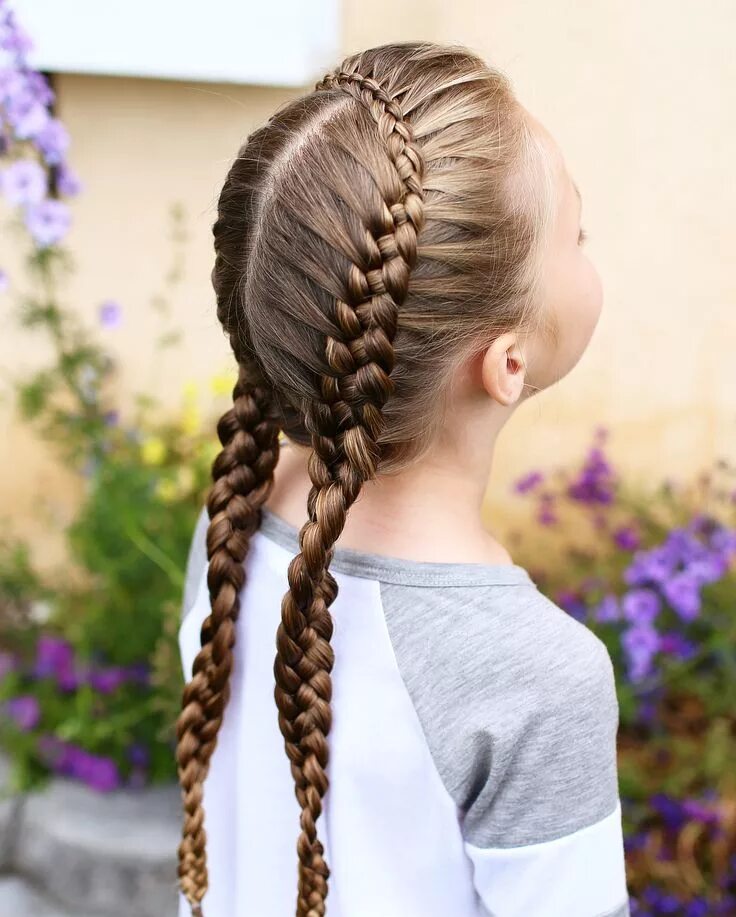 Прическа для девочки две косички спереди Katie Ritchie on Instagram: "I’m in love with this braid! It’s French four stran