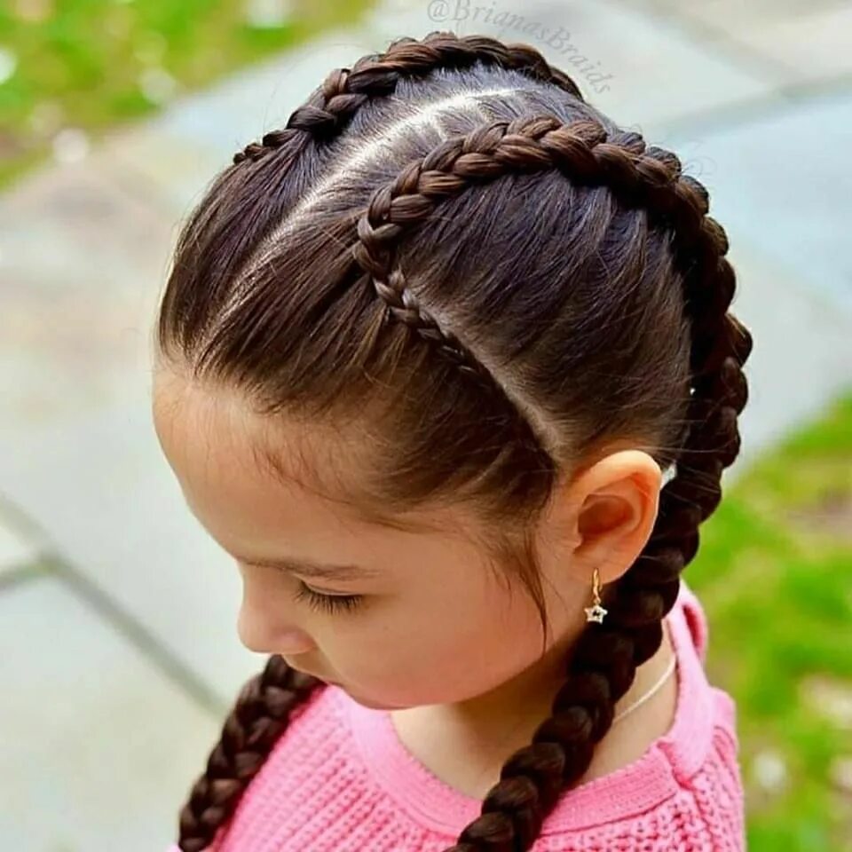 Прическа для девочки две косички спереди Pin on hair Kids hairstyles, Lil girl hairstyles braids, Braids for long hair