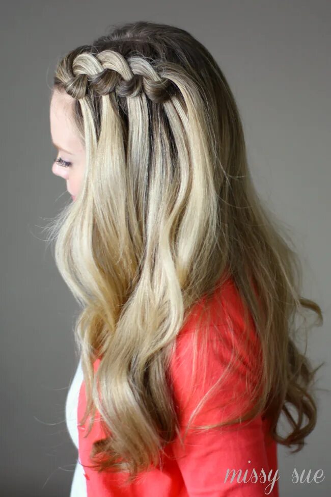 Прическа для девочки косички и распущенные Swirled Knot Braid Hair styles, Beautiful hair, Great hair