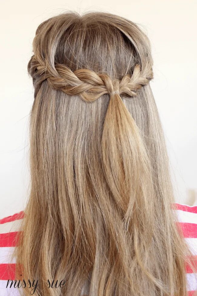 Прическа для девочки косички и распущенные Braid 11-Half Up French Braids Two french braids, Plaits hairstyles, French plai