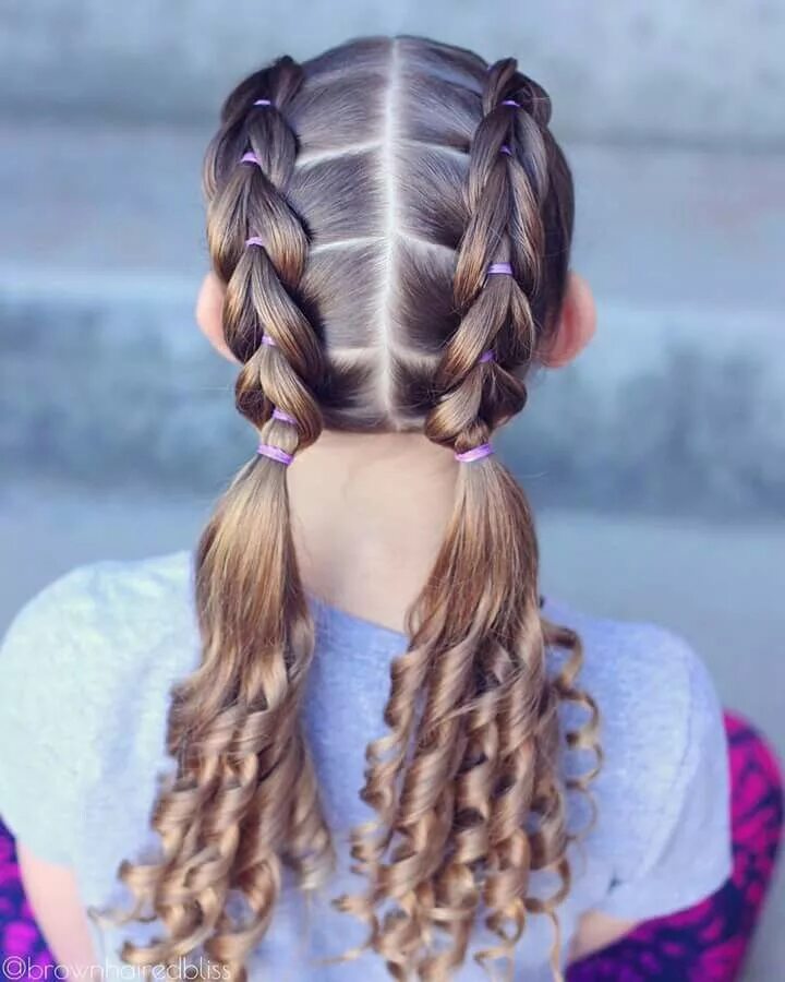 Прическа для девочки на длинные косы Pin on peinados Kids braided hairstyles, Kids hairstyles, Girl hair dos