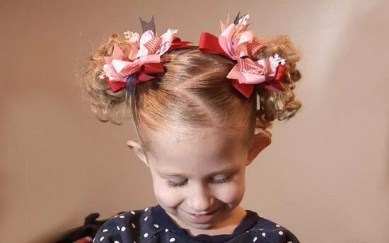 Fun parts, French braids, messy buns - toddler hair Baby girl hairstyles, Girly 