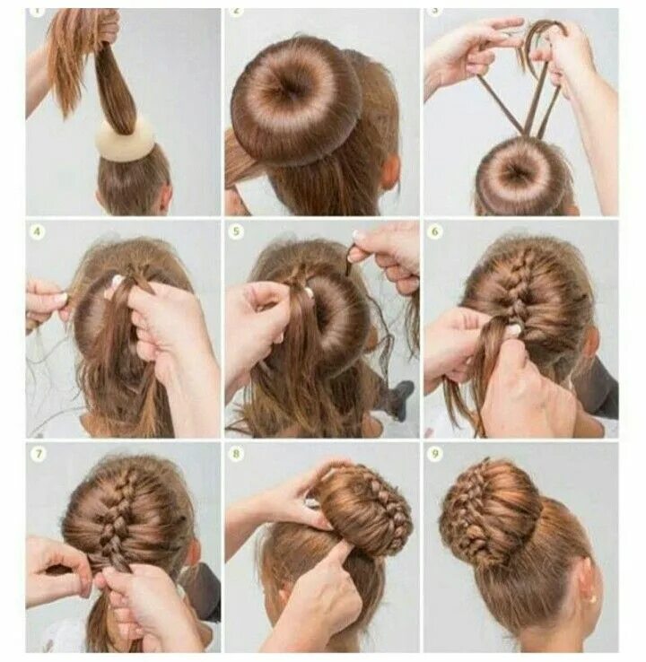 Прическа для девочки пошаговая инструкция Épinglé par Tugce Teacher sur Hairstyles Chignon moderne, Coiffure chignon tress