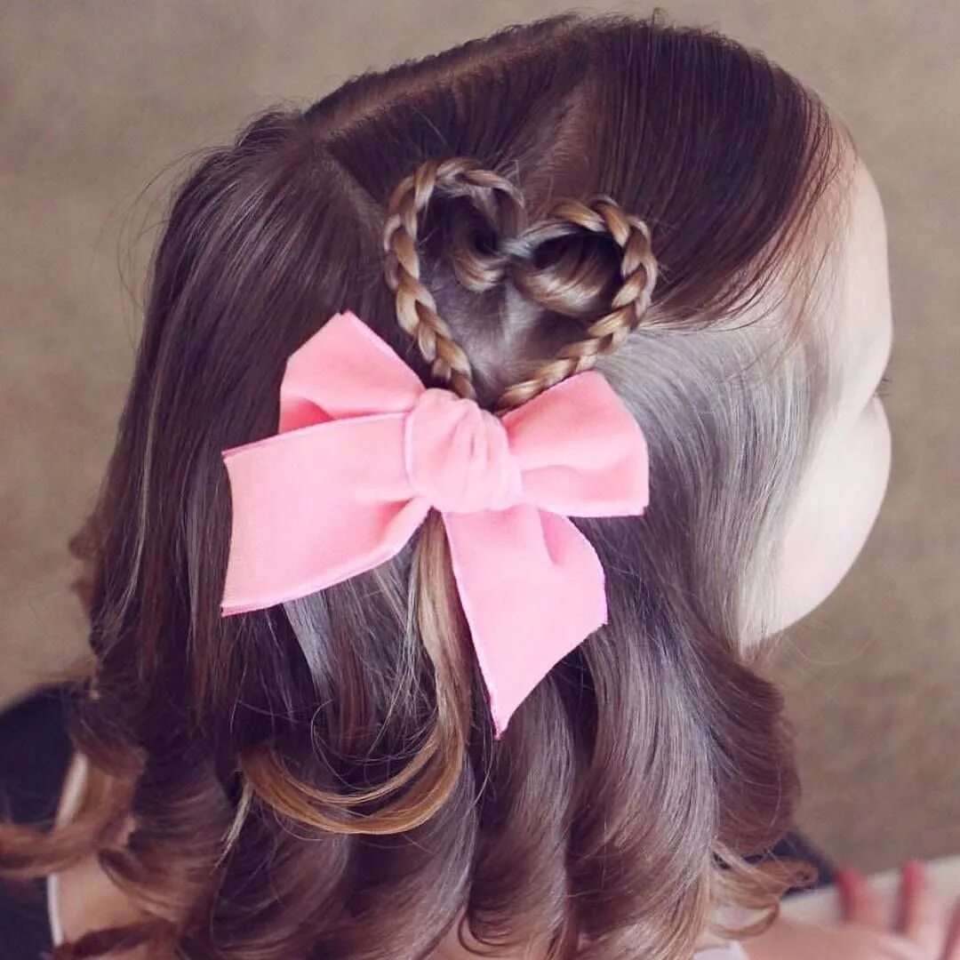 Прическа для девочки с бантом на заколке Pin on Bow Hairstyle