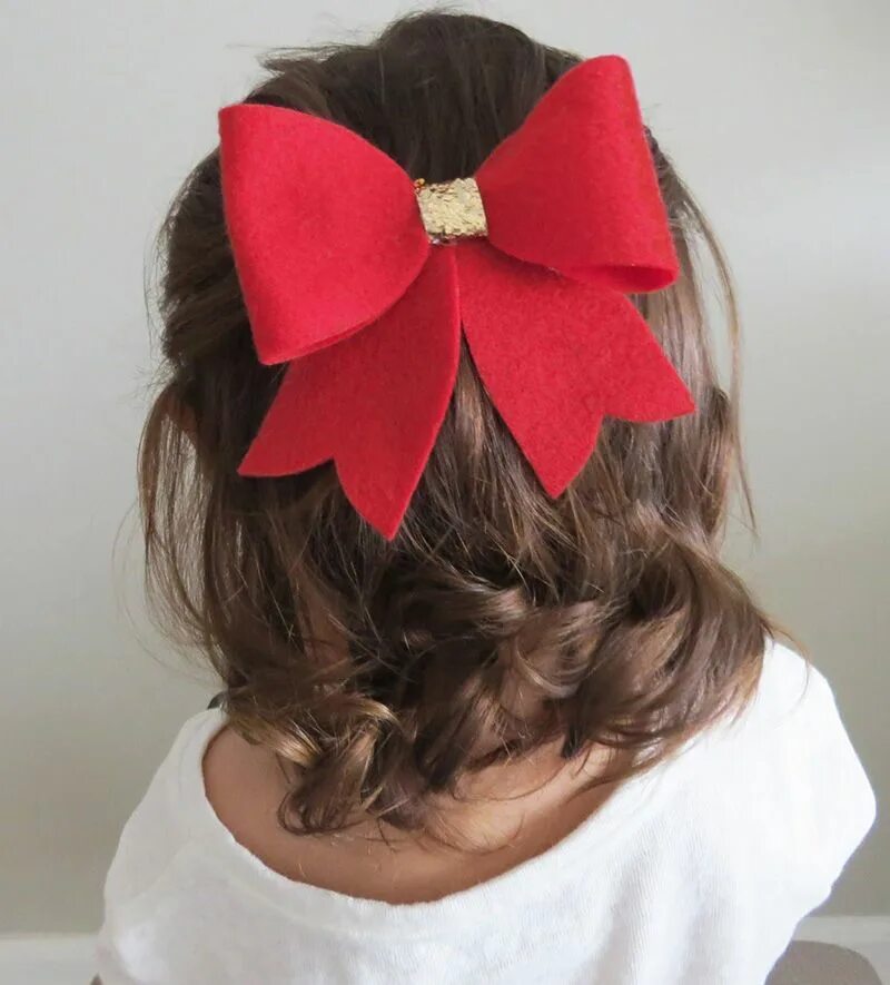 Прическа для девочки с бантом на заколке Children Kids Girls Bowknot Headband Bow Hair Clip Hair Accessories For Girl Gif