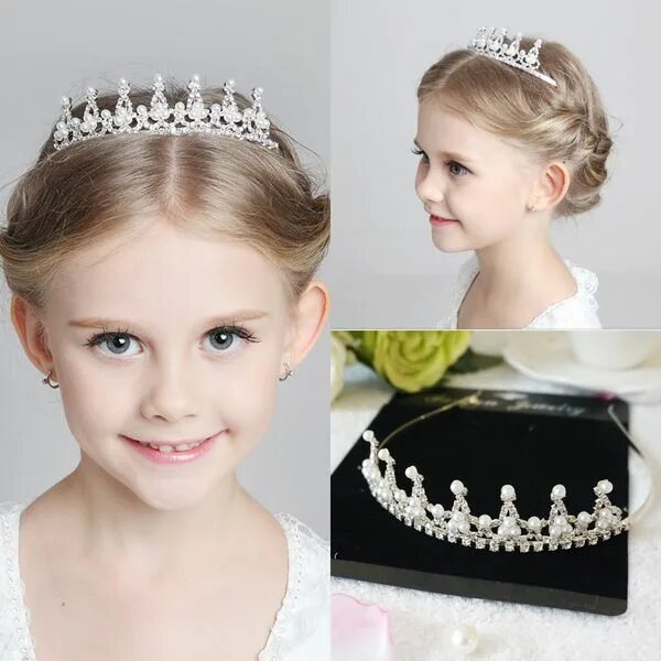 Прическа для девочки с диадемой Оптовая продажа Tiaras Kids по низким ценам DHgate