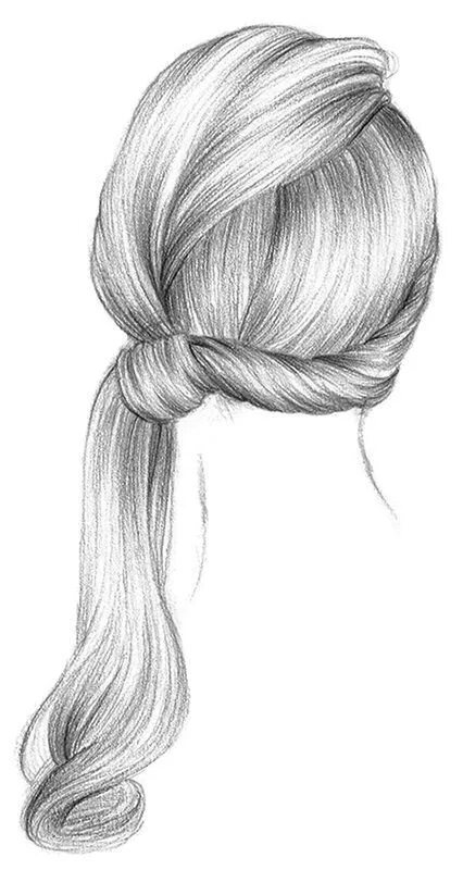 Прическа для девочки с карандашом Рисунок карандашом простым Hair illustration, How to draw hair, Drawing artwork