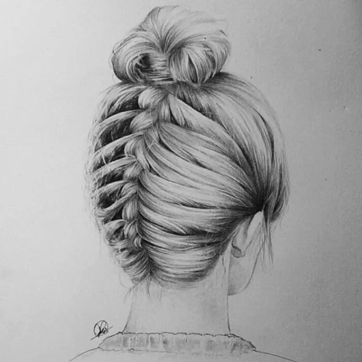 Прическа для девочки с карандашом Pencil Sketch Artist: Annelies Bes - ARTWOONZ How to draw hair, Hair sketch, Hai