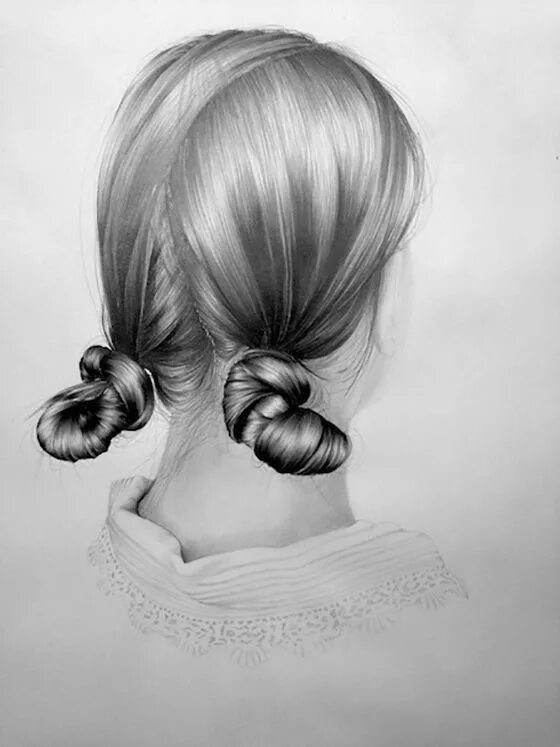 Прическа для девочки с карандашом Nettie Wakefield - Design Crush Realistic hair drawing, Easy hair drawings, Draw