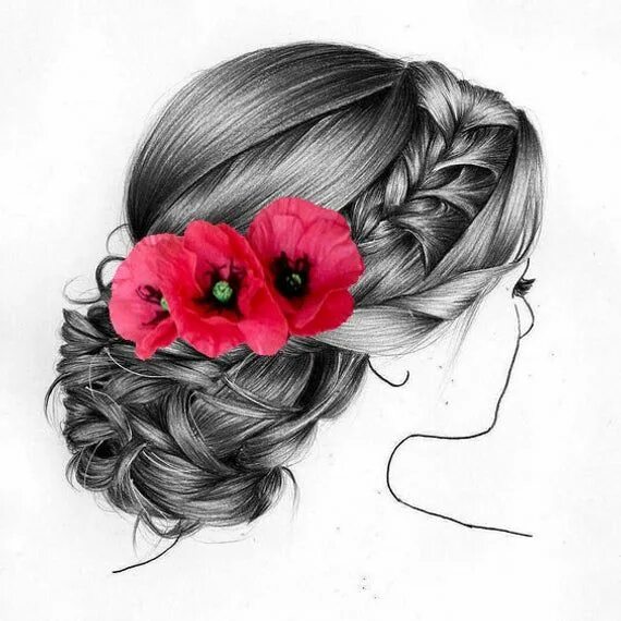 Прическа для девочки с карандашом Red Faux Poppy Bridal Hair Pin Red Flower Wedding Hair Pin Red - Etsy Wedding ha