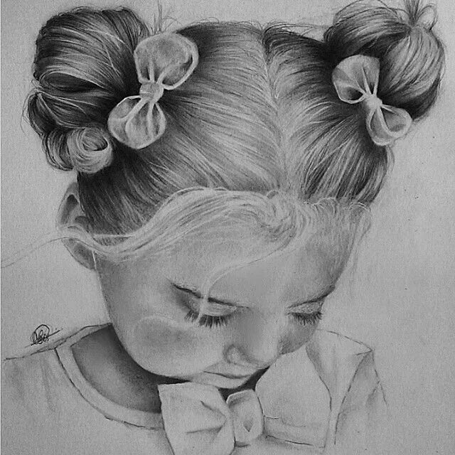 Прическа для девочки с карандашом Pencil drawing Pencil drawings, Drawings, Cute art