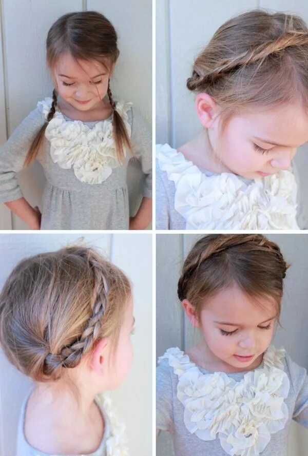 Прическа для девочки с пробором Hair Styles for Little Girls - Beauty, Hair Little girl braids, Little girl hair