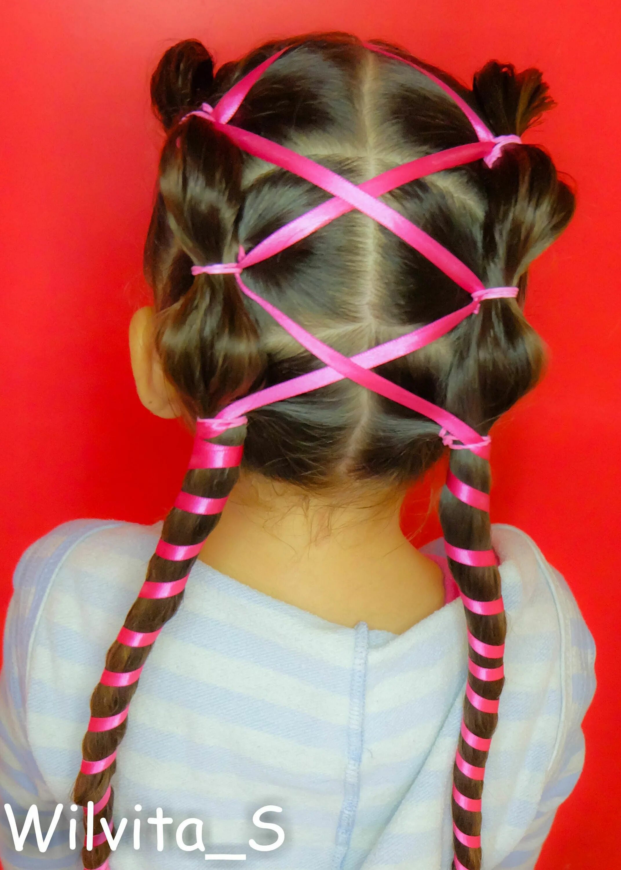 Прическа для девочки с резинками очень простая Peinado fácil para niña / Easy hairstyle for girl ❤ Peinados, Peinado fácil, Pei