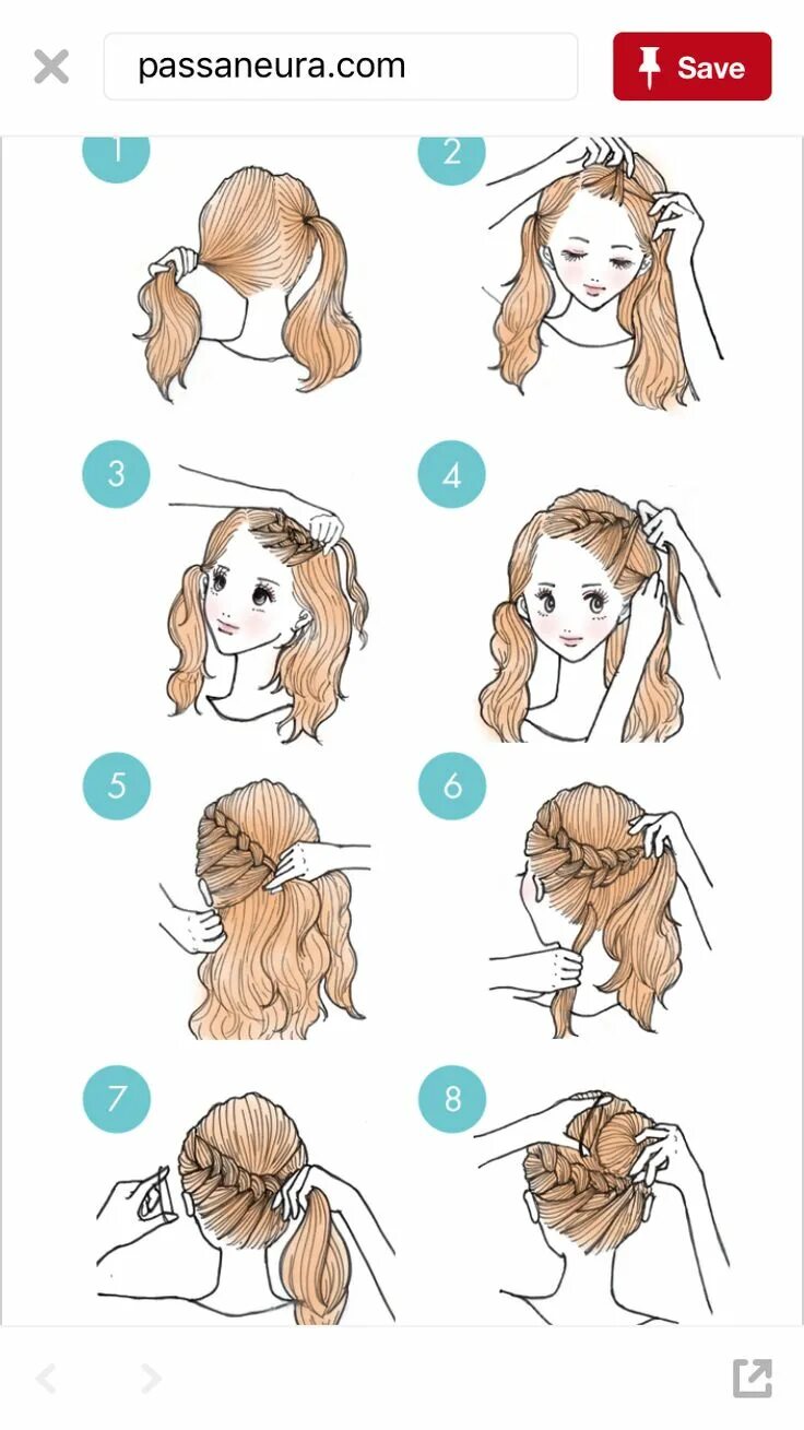 Прическа для девочки схема Pin on doe je haar Layered hair, Cute simple hairstyles, Medium hair styles