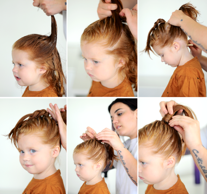 Прическа для девочки в бассейн под шапочку three more tiny dos Small Fry Swimming hairstyles, Kids hairstyles, Girl haircut