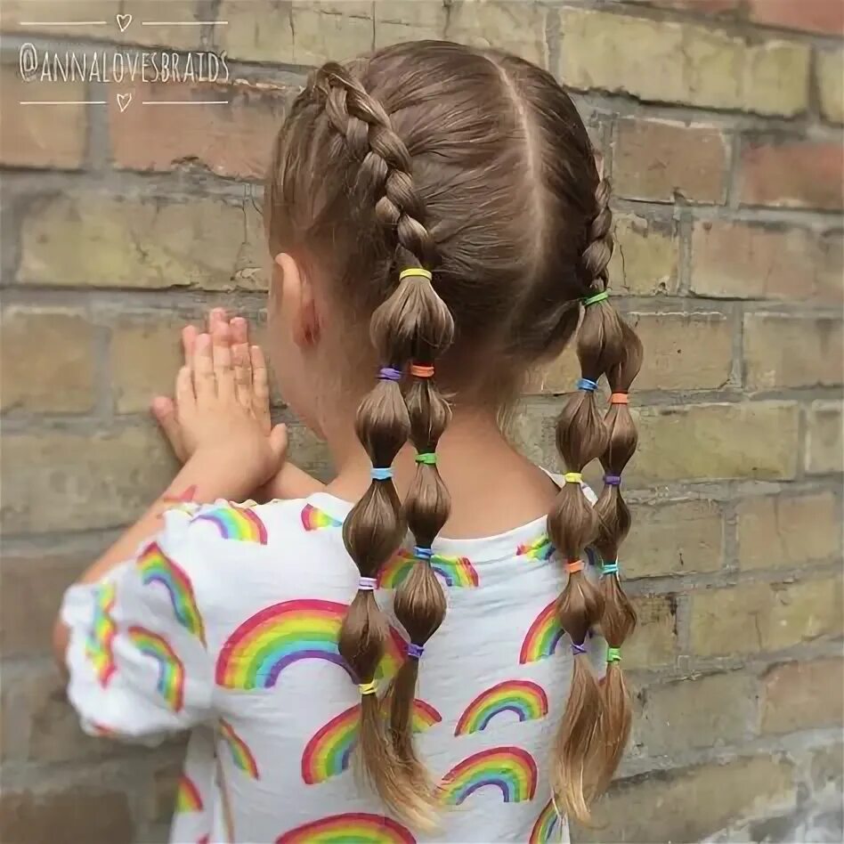 Прическа для девочки в садик интересные хвосты Adorable Hairstyles for Kid Girls