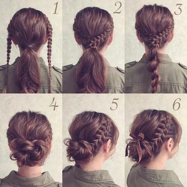 Прическа для девушек на каждый Braided updo for hair hair ideas #die for #geflocht Braided hairstyles updo, Laz