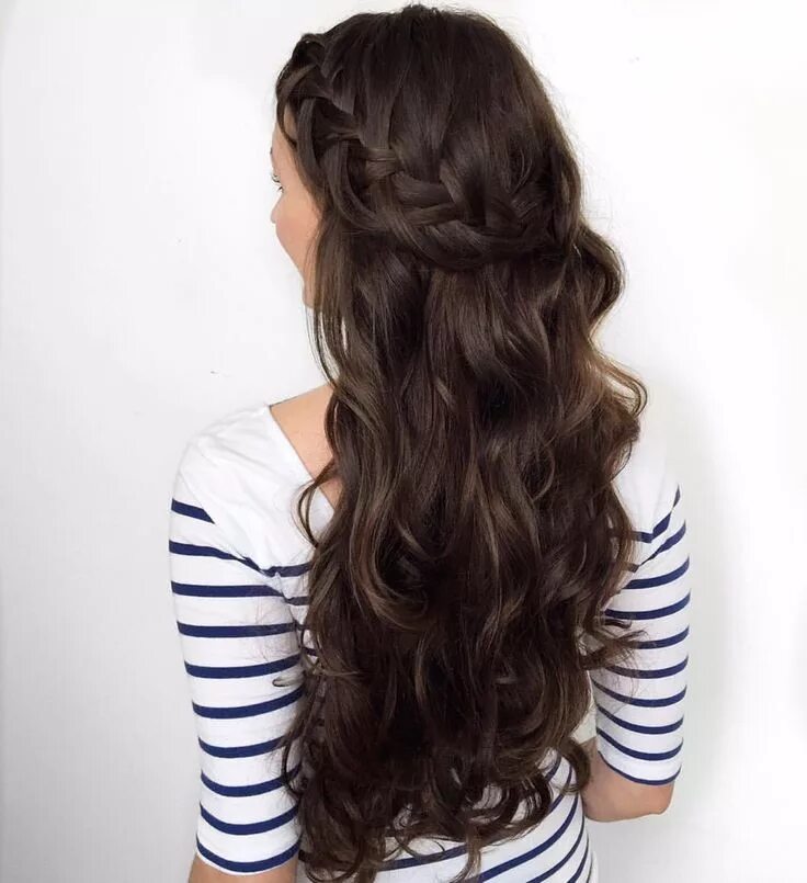 Прическа для длинных волос 7 Luxy Hair on Instagram: "Long Chocolate Brown #luxyhair on @forbeslaura (mmm...c