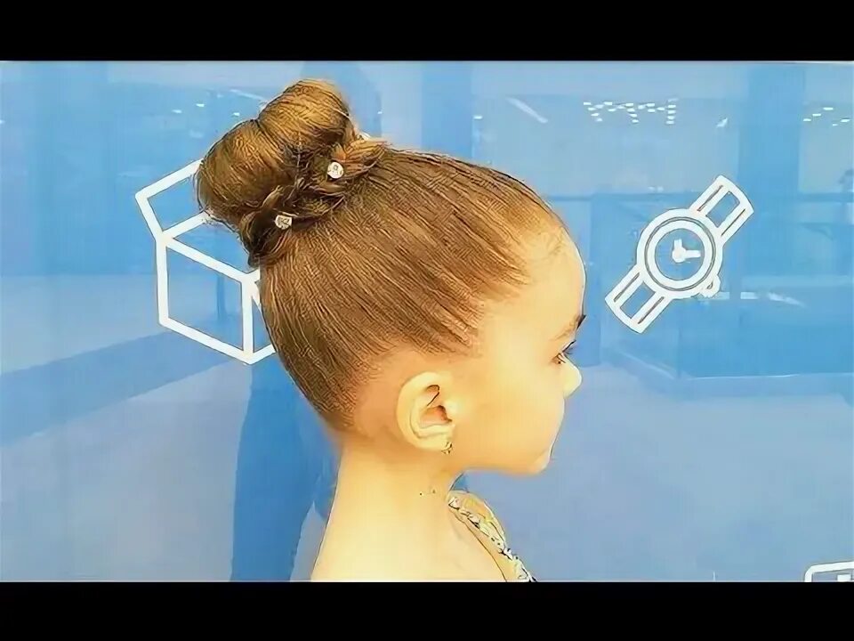 Прическа для гимнастики для девочек BUN Hairstyle Tutorial Как сделать ПУЧОК на СОРЕВНОВАНИЯ Художественная гимнасти