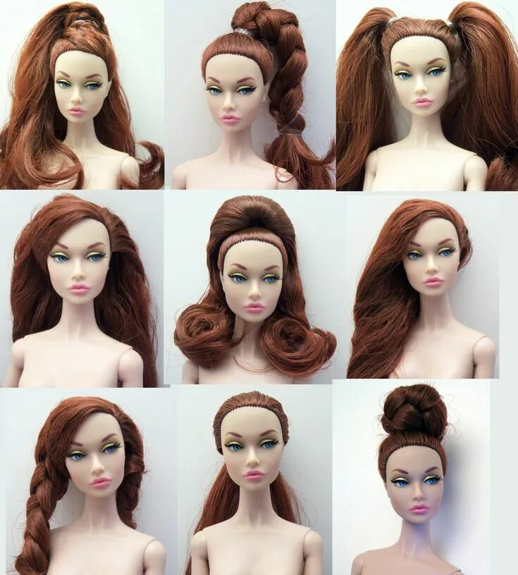 Прическа для куклы с длинными Golden Holiday Hair play Barbie doll hairstyles, Doll hair, Barbie hairstyle