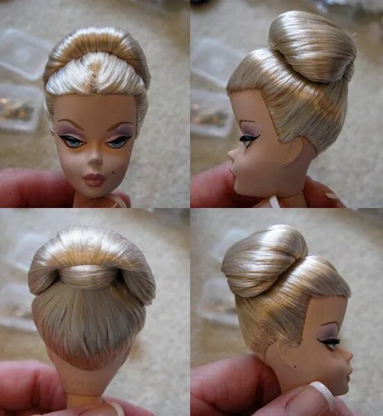 Прическа для куклы с короткими волосами finished product Barbie doll hairstyles, Barbie hair, Doll hair