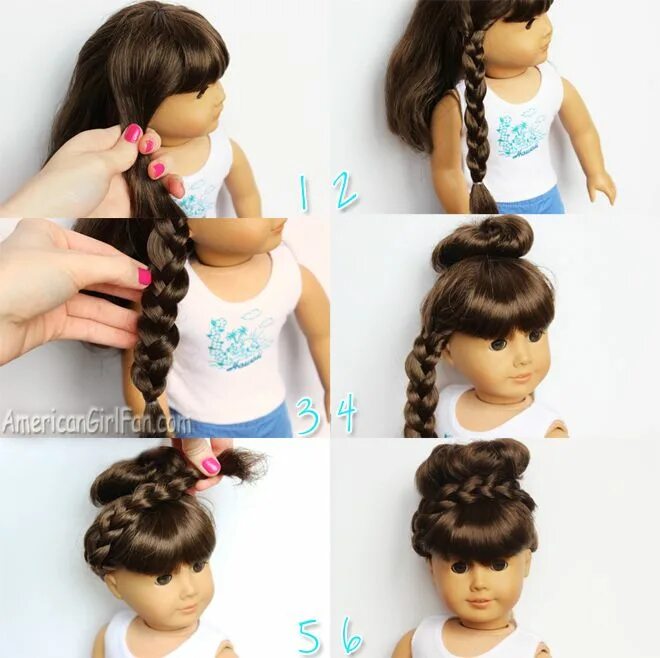 Прическа для куклы с короткими волосами Doll Hairstyle: How To Style A Maiden Braid! Kiểu tóc, Tóc